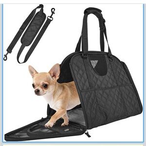 •MOYSOON  Fully Opening Cat Soft-Sided Carrier Zipper 3 Pockets Up to 16 Lbs